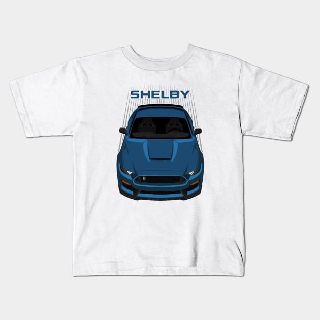 Ford Mustang Shelby GT350 2015 - 2020 - Ford Performance Blue Kids T-Shirt by V8social